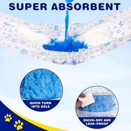 XPCARE 50 Count Disposable Male Dog Diapers, Male Dog Wraps,Super Absorbent Leak-Proof Fit (X-Small)