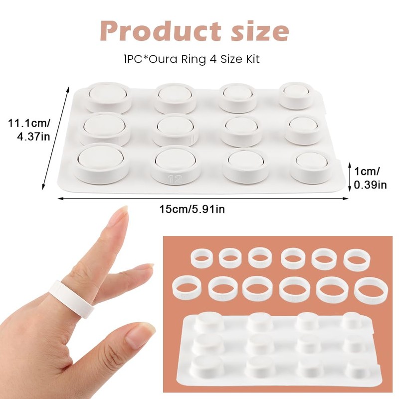 Ring 4 Sizing Kit, Compatible with Oura Ring4, Size 4