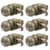 Probrico Antique Brass Door Knobs,Bedroom Door Locks, Privacy Door Handles