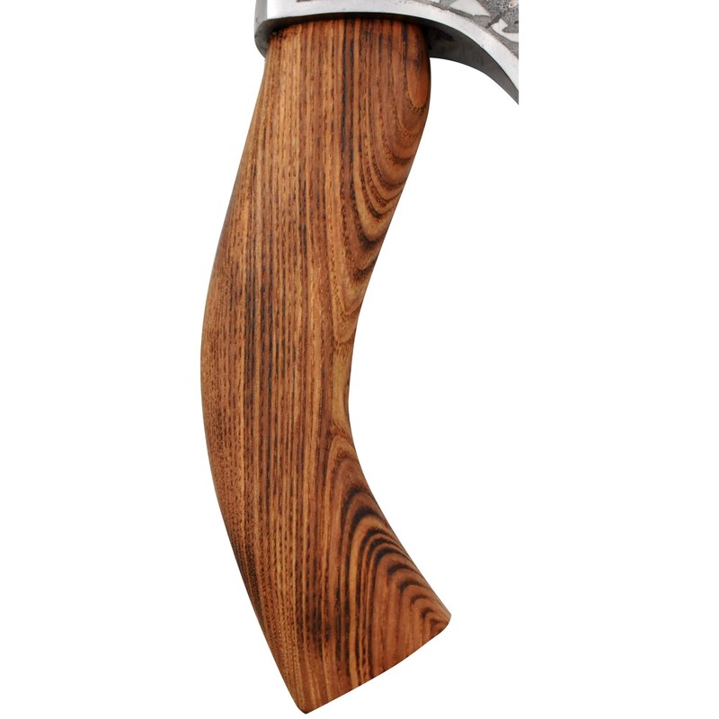 Handmade Ulu Kitchen Mini-Axe Knife Rose Wood Handle Comes with