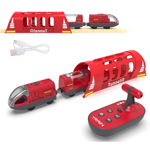 Toy Train Set Remote Control Locomotive Train, Motorized Train for