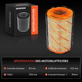 Frankberg Air Filter Compatible with Jumper 230P 1994-2002 Jumper 244 Z 2002-2006 Jumper 230L 1994-2002 Ducato 230 1994-2002 Boxer 230P 1994-2002 Replace# 7177219 4