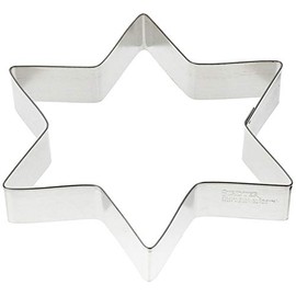 Städter Star Diameter 18.0/3.0 cm High, Tinplate, Silver, 18 x 18 x 3 cm
