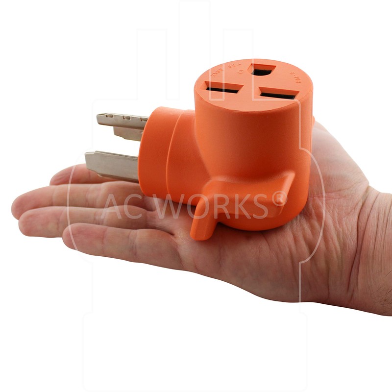 AC WORKS NEMA 6-30 Commercial Heater Adapter (30A 4-Prong Dryer