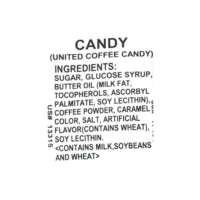 United Coffee Candy 4.94oz - 3 Bags of 4.94oz ea
