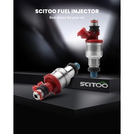 SCITOO 4Pcs 2 Holes Fuel Injectors fit for 1989-1995 for Toyota for 4Runner, for 1989-1995 for Toyota for Pickup 23250-35040 2320974060 2320935040 1955005440