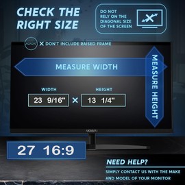 Brevynx [2 Pack] 27 inch Removable Anti-Glare Blue Light Screen Protector for 16:9 Computer Monitor Display– Anti-Glare, Anti-Scratch, PC Anti-UV Eye Protection Filter Film