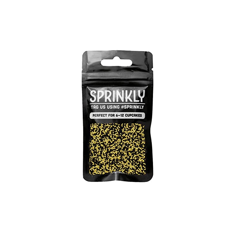 SPRINKLY - Matt 100's & 1000's - Black & Gold