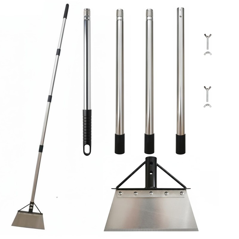 WHLZYEVA Flat Shovel, 60in Heavy Duty Garden Shovel with Long