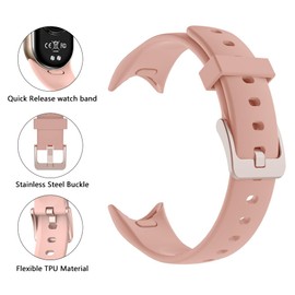 FITVII Silicone Watch Band Compatible Ole Fitness Tracker, Quick Release Soft Rubber Replacement Adjustable Strap Ole 1.6'' SmartWatch