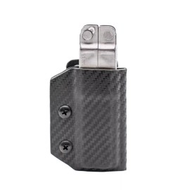 Leatherman Kydex Multitool Sheath fits Leatherman Pocket Survival Tool PST - USA MADE - Carbon Fiber Black