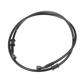 A ABSOPRO 130cm 51.18" 10mm 28 Degree Motorcycle Braided Brake Clutch Oil Hoses Line Pipe Clutch Throttle Gas Line Fuel Pipe Black for ATV for Dirt Bike Item Replacement