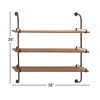 Deco 79 Wood Wall Shelf with Metal Brackets, 38" x