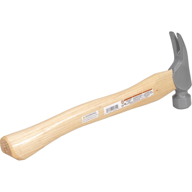 VAUGHAN DF Series 16 oz Framing Hammer, Smooth Face, Hickory