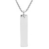 AeraVida Simple Long Rectangle Bar Tag .925 Silver Engravable Pendant