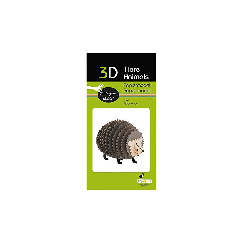 Fridolin 3D Paper Model Hedgehog