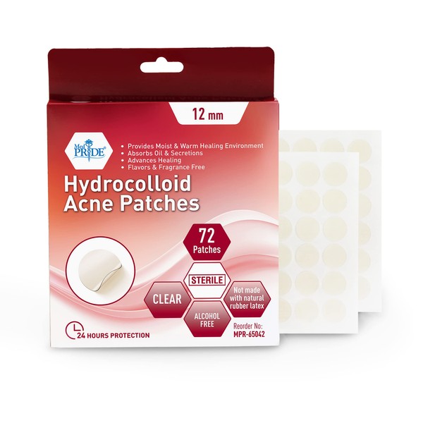 MED PRIDE Hydrocolloid Acne Patches [Pack of 72] - Sterile