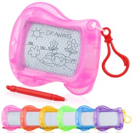 Honosen Mini Painting Board, Magic Board, Magnetic Painting Board for Children, 6 Pieces Writing Board with Key Ring, Children, Party Bags, Children's Birthday, Classroom, Party Gifts