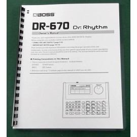 Boss DR-670 Instruction Manual: Comb Bound with Protective Covers!