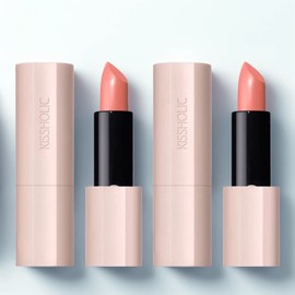 The Saem Korean Cosmetics Kiss Holic Intense Lipstick, CR02 Yogurt Peach, 2 pieces / 더샘 한국화장품 키스홀릭 인텐스 립스틱, CR02 요거트 피치, 2개