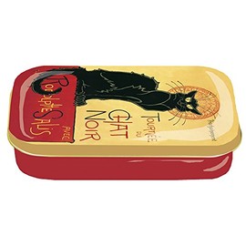 Fridolin Mini Tin Chat Noir Metal Colourful 10 x 6.2 x 2 cm