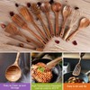 10 Pack Wooden Utensils for Cooking, Wood Utensil Set for