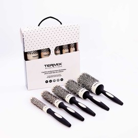 Pack Termix Evolution Soft - Hairbrush for thin hair with ionized bristles specially for thin and delicate hair- It includes 5 diametres Ø 17, 23, 28, 32 y 43 mm