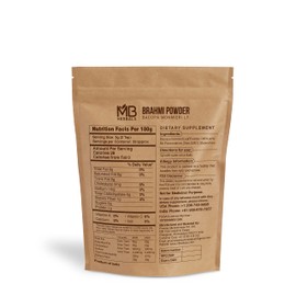 MB Herbals Pure Brahmi Powder 100g | 3.5 oz | 100% Pure Bacopa monnieri Powder | Hair Care