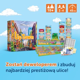 Trefl - Uptown 02278 Family Game, Become Developer, Building, Earn, Strategy Game for Adults and Children from 10 Years, Multicoloured,