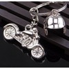 jeufun 3D Metal Keyring Motorcycle Helmet Key Rings Motor Keychain