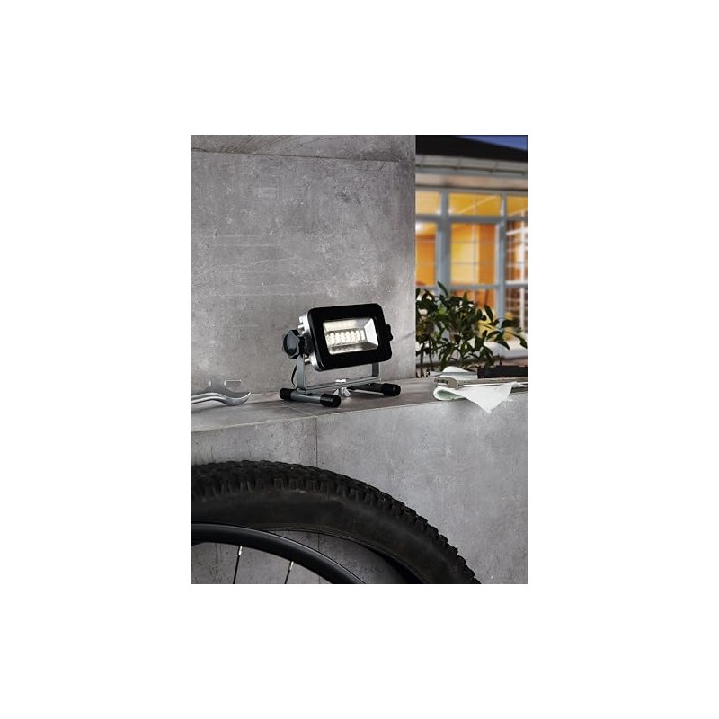 EGLO Piera LED spotlight, portable work light made of aluminium