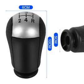 Keenso Car Gear Knob, Car 5 Speed Manual Gear Knob Gear Lever for Focus 2005-2012, Mondeo Mk3 2000-2007 (Grey) Gear Shift Heads/Gear Lever