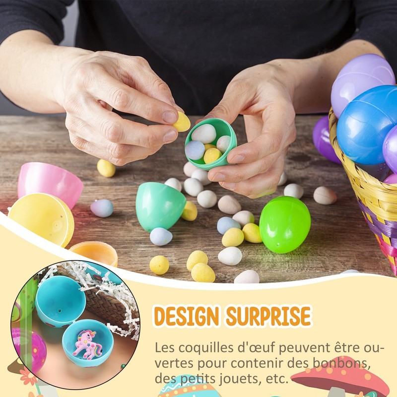 Cosswe Plastic Easter Eggs, Pack of 24 Easter Eggs for
