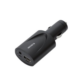 Elecom LBT-ACR11BK Bluetooth Receiver, For Car Use, 2.1A Output, USB Port x 1, Wireless Usable with Auxiliary Terminal