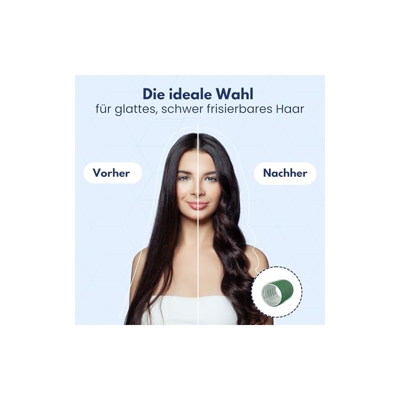 PONIK'S PROFESSIONAL - Haarrollen Lockenwickler, Lockenwickler Selbsthaftend Set, Haar Roller