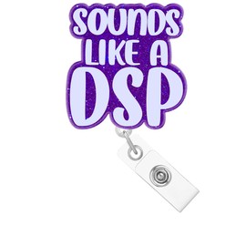 Abamilaka Funny Nurse Badge Reel Holder Clip Retractable Nursing Sounds Like A DSP RN CNA ID Badge Holder Clip Medical Acrylic Name Badge Clip Worker Hospital Office Accessories