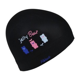 Xblue XBL-6201-04 Jelly Bear Embroidered Mesh Swim Cap / 엑스블루 XBL-6201-04 젤리베어 자수 메쉬 수모