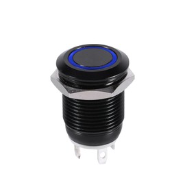LED Push Button Switch, Momentary Type Car LED Momentary Switch for Outdoor Use for LED Push Button Switch (Blue)