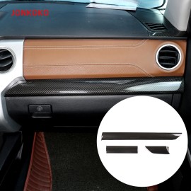 momocar Carbon Fiber Dashboard Panel Strip Decor Cover Trim For Toyot Tundra 2014-21 ABS