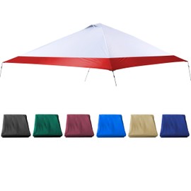 JANCANOPY 13x13 Canopy Replacement Top with Air Vent Silver Coated Fit for Coleman Oasis, CORE 13 FT x 13 FT Instant Pop Up Canopy Frame, (Red)