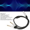 6.35mm Splitter Cable Female to Dual Male Gold Plated Plug