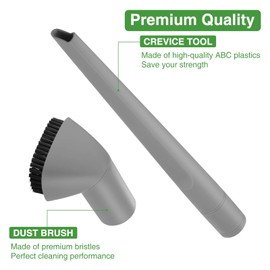 2 Pack Crevice Tool and Dust Brush Replacement Compatible with Shark Navigator Lift-Away Vacuum Cleaner Accessories for NV350, NV352, NV355, NV356E (Compatible with Part #112FFJ)