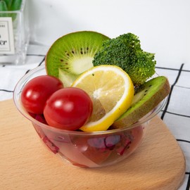 SADYFON 50 PCS Hard Disposable Plastic Bowls, 10.1oz(300ml) Ice Cream Bowls, Plastic Dessert Bowls Clear Bowl for Parties Serving, Catering, Party Supplies