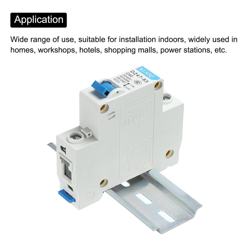sourcing map Miniature Circuit Breaker Low Voltage AC 40A 230/400V