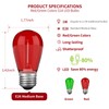 VISTERLITE Red Green S14 Christmas Light Bulbs, 1 Watt Plastic