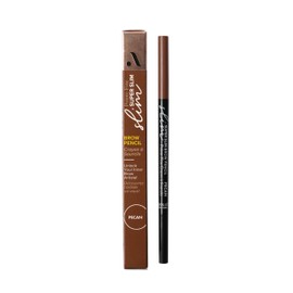 Absolute New York Super Slim Brow Pencil, Fine Point, Dual Ended, Fade Resistant and Long Lasting (Pecan)