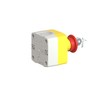 Schneider Electric Control station, plastic, yellow lid, 1 red mushroom