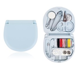 Sewing Kit,Tragbar Nähset Grundausstattung,Travel Essentials Näh Reparaturzubehör,Zusammenklappbar Kunststoffgehäuse Nähset,Enthält Nähgarn,Nadeln,Scheren,Knöpfe usw,für Wohnheime den Hausgebrauch.