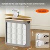 Toilet Paper Storage with Holder & Bamboo Lid, Holds 12