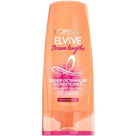 L'Oreal Paris Elvive Dream Lengths Super Detangling Conditioner with Fine Castor Oil and Vitamins B3 and B5 for Long, Damaged Hair, Instantly Detangles to Reduce Breakage With System, 12.6 Fl Oz